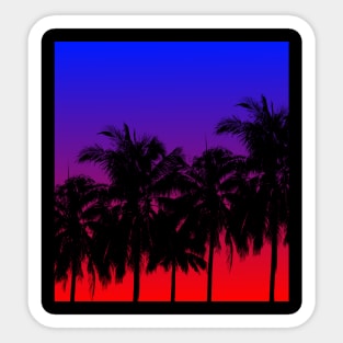 Palm Trees Palm Sunrise Square Vacation Sticker